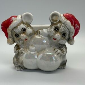 Adorable Christmas Mouse Figurine Napkin Holder🐭